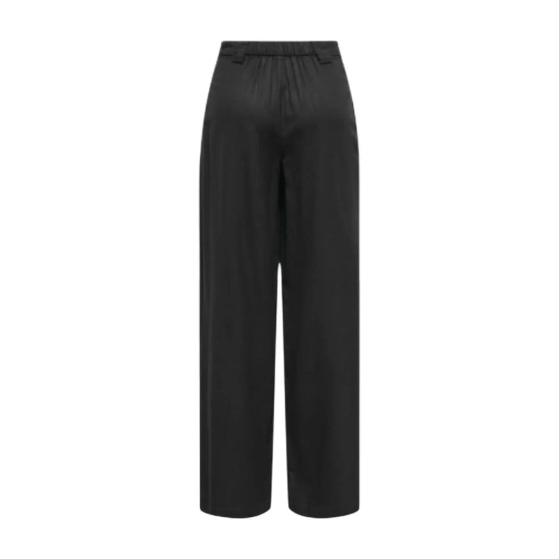 Jean noir taille haute à jambes larges only Pantalon femme en lin viscose finition satinée et taille élastiquée, taille 30