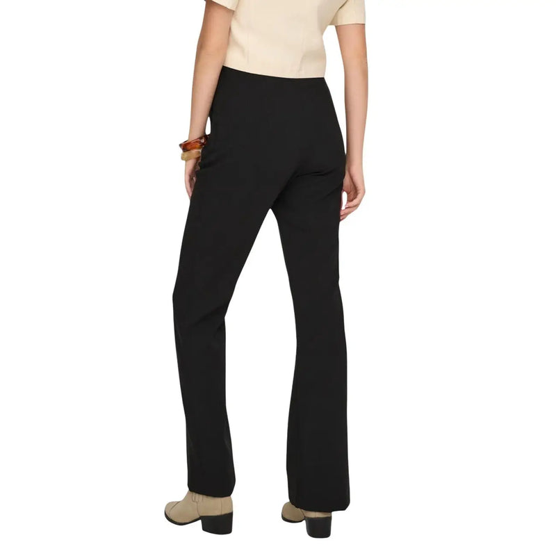 Jean noir évasé taille haute only Pantalon pour femme en tissu lisse et ajusté en viscose mélangée, idéal pour le printemps et l'été