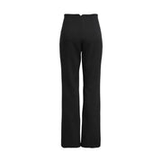 Pantalon noir taille haute à jambes droites en viscose mélangée, à la coupe élégante et ajustée, idéal pour le printemps-été. only femmes