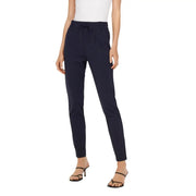 Pantalon bleu marine taille haute fuselé avec ceinture à cordon de serrage en mélange de viscose pour l'automne-hiver par Only Femmes
