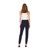 bleu marine only Pantalon pour femme à la coupe droite élégante et en tissu mélangé viscose, idéal pour l'automne et l'hiver.