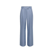 Jean bleu clair taille haute jambes larges only Pantalon femme en polyester avec fermeture éclair et finition satinée, taille mm