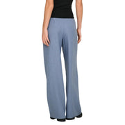 Pantalon large bleu clair en polyester pour femme, en tissu légèrement texturé avec fermeture éclair, taille mm par only
