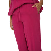 Pantalon large en viscose magenta avec taille élastiquée à cordon et poches latérales de only Collection longue Madeli Oaklyn pour femmes