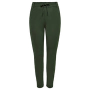 Only Pantalon taille haute vert foncé pour femme, en mélange de viscose, avec cordon de serrage, taille S, lacets unis
