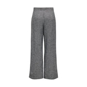 Polyester gris only Pantalon pour femme à motif chevrons, coupe large, idéal pour l'automne et l'hiver