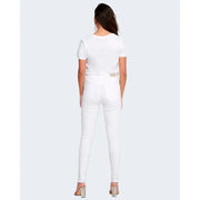 Jean skinny blanc taille haute en coton stretch à coupe slim de Only collection de pantalons pour femmes