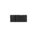 Open black leather wallet from Calvin Klein featuring textured leather surface