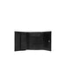 Open black leather wallet from Calvin Klein showcasing its sleek design and quality