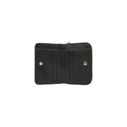 Open Calvin Klein Black Zippered Wallet showcasing multiple card slots