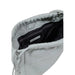 Open gray drawstring bag from Light Gray Drawstring Purse and Shoulder Bag collection
