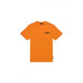 Orange short-sleeved t-shirt from Napapijri Men T Shirt Black Print Slip On Round Neck