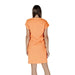 Orange V-Neck Short Dress by B.young for women, stylish and comfortable attire
