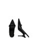 Stylish Furla black pointed-toe high heel shoes with thin straps for women