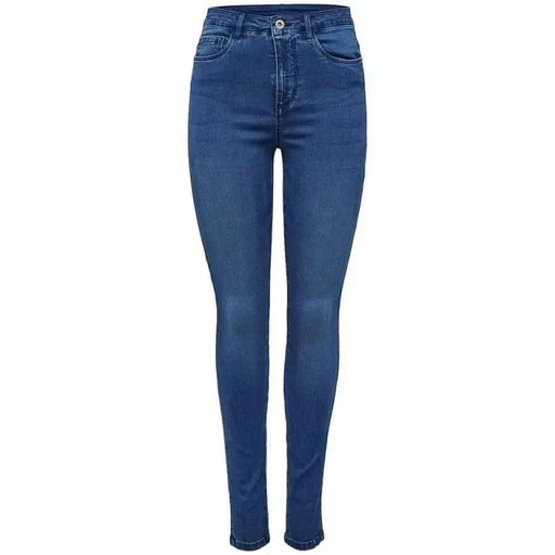 Pair of high-waisted skinny blue jeans from Only - Only Women Jeans collection