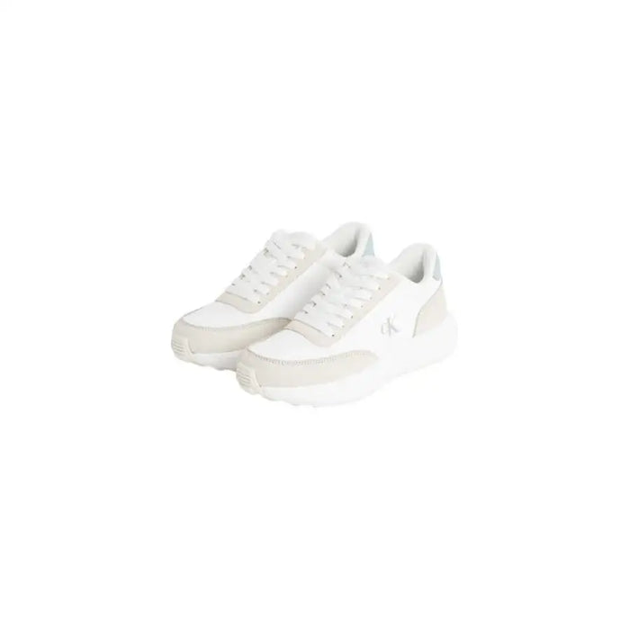 Pair of white sneakers from Calvin Klein featuring sleek design and comfortable fit