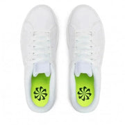 Nike Women Sneakers: White sneakers with green insoles and black floral design