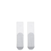 Pair of white Nike socks with gray stripes for men, ideal for all seasons