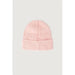 Calvin Klein Jeans Women Cap: Pale pink knitted beanie with a folded brim
