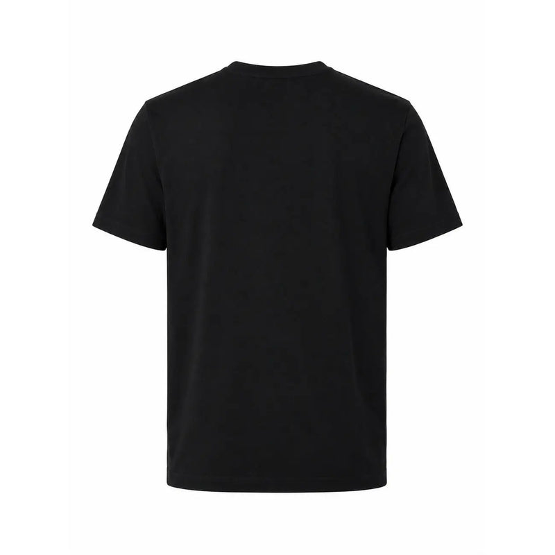 Palm Angels men black cotton short fit crew neck t-shirt with short sleeves for casual wear