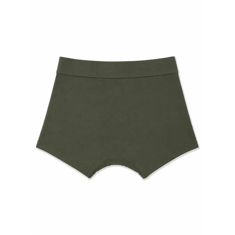 Olive green Palm Angels men cotton briefs with smooth seamless fabric and flat front waistband stretch fit