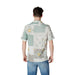 Patterned short-sleeved Antony Morato men’s green print shirt on display