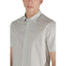 Patterned short-sleeved shirt from Armani Exchange in beige geometric design
