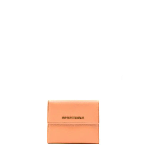 Peach-colored leather wallet displayed in the Peach Colored Leather Wallet product image