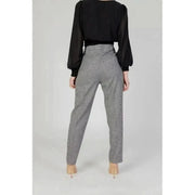 Morgan de Toi women trousers in elegant grey check design