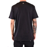 T-shirt noir à manches courtes t-shirt par Philipp Plein avec un logo discret au niveau de l'encolure pour hommes