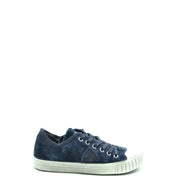 Baskets Philippe modèle bleu tissu pour femmes avec bas en daim bleu marinetop design et semelle en caoutchouc blanc pour le printemps-été