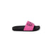 Pink and black EA7 Women Slippers with ’EA’ branding on the strap