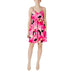 Pink floral print sundress displayed on Green Blue Patterned Sundress product page