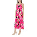 Elegant Pink Floral Tiered Maxi Dress showcased for stylish summer occasions