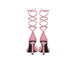 Pink lace-up high heels from Pink Furry Heeled Sandals collection, elegant footwear option