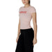 Pink T shirt with GUESS logo displayed in the product Pink T Shirt with GUESS Logo