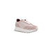 Pink and white platform sneaker displayed in the Pink and White Sneaker product image