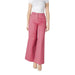 Pink wide-leg trousers designed for style and comfort in fashionable attire