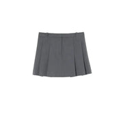 A sleek dark gray pleated mini skirt with tailored waistband from Pinko grey women’s spring summer collection