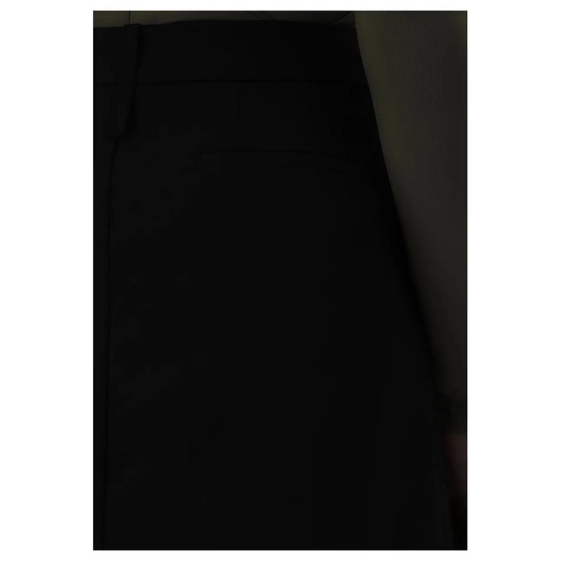 Pinko women black skirt made of polyester blend shown from the back side highlighting fabric texture