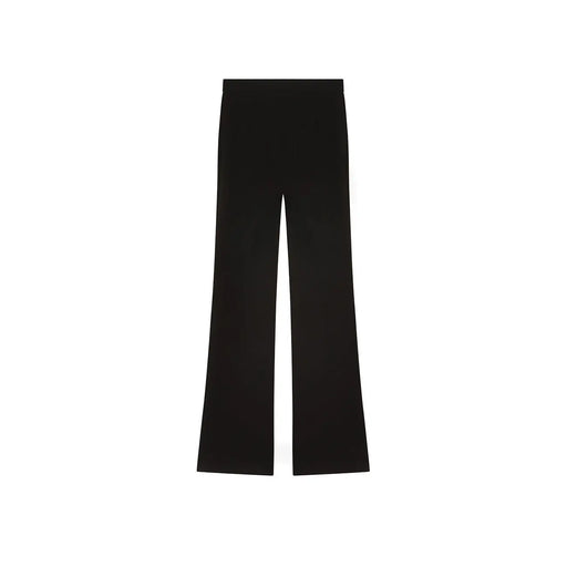 Pinko Pantalon noir taille haute à jambes larges en viscose pour femme, à la silhouette élégante, idéal pour l'automne-hiver.