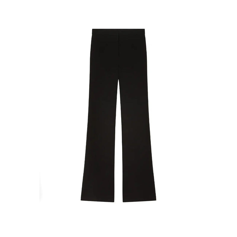 Pinko Pantalon noir taille haute en viscose pour femme, coupe slim, finition lisse, idéal pour l'automne et l'hiver.