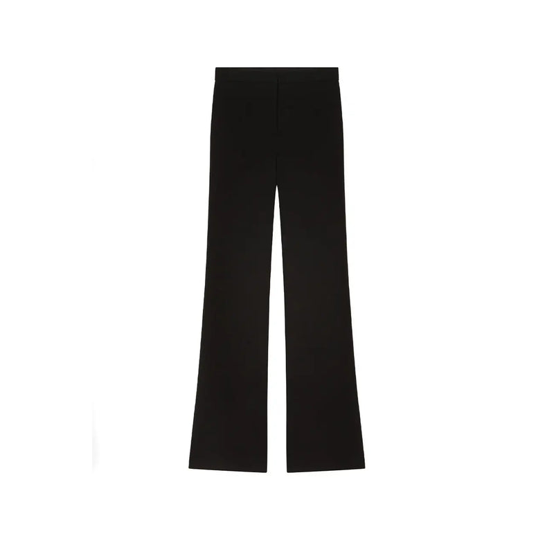 Pinko Pantalon noir en viscose taille haute pour femme, coupe droite élégante et slim, idéal pour l'automne et l'hiver.