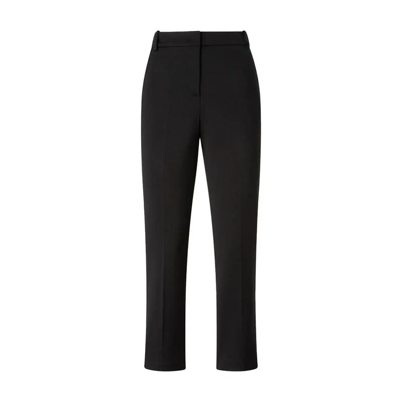Pinko Pantalon tailleur noir en viscose pour femme, coupe droite élégante et ceinture dissimulée, idéal pour le printemps-été.