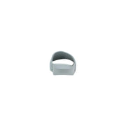 Pinko women green pvc open toe slippers shown as light gray rubber slide with a minimalist design