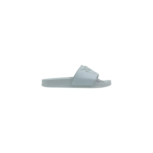 sandale à enfiler gris clair avec logo discret en relief sur la bride pinko pantoufles ouvertes en PVC vert pour femmes