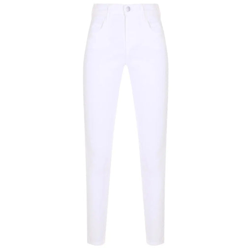 Pinko women spring summer white trousers high-waisted slim-fit jeans with clean minimalist design