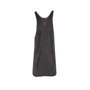 Pinko femmes tank top avec des bretelles en soie noire et un col rond visible de dos avec un empiècement transparent détaillé