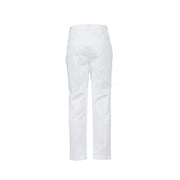 Pinko Pantalon blanc en coton pour femme, coupe droite, avec poches et design minimaliste épuré
