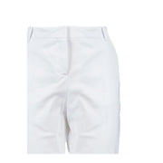 Pinko Short en coton blanc pour femme, coupe structurée et poches, avec poches et plis discrets.